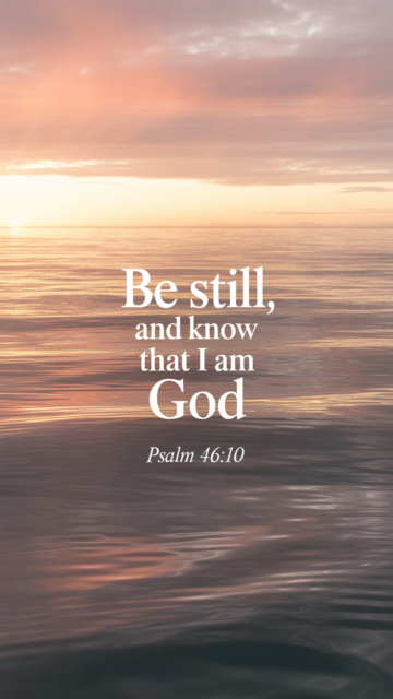 Be Still And Know Psalm 46 10 Ocean Phone Wallpaper V1 - Free Christian Wallpaper