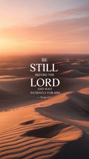 Be Still Before The Lord Psalm 37 7 Desert Phone Wallpaper V1 - Free Christian Wallpaper