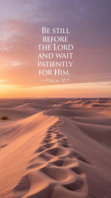 Be Still Before The Lord Psalm 37 7 Desert Phone Wallpaper V3 - Free Christian Wallpaper