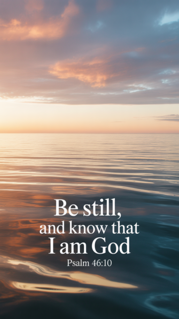 Be Still Know I Am God Ocean Phone Wallpaper V2 - Free Christian Wallpaper