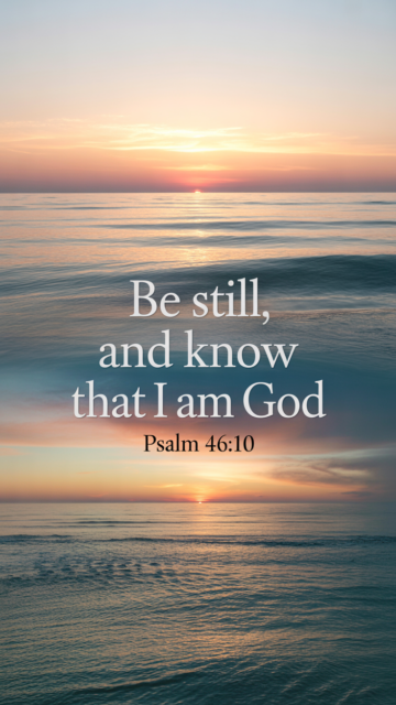 Be Still Psalm 46 10 Ocean Sunrise Phone Wallpaper V3 - Free Christian Wallpaper