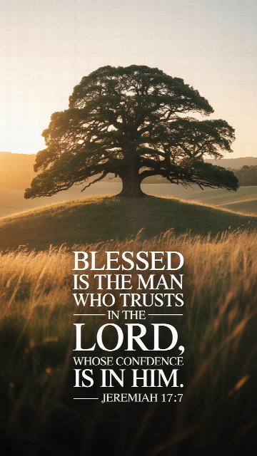 Blessed Is The Man Who Trusts Jeremiah 17 7 Phone Wallpaper V1 - Free Christian Wallpaper