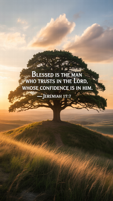 Blessed Is The Man Who Trusts Jeremiah 17 7 Phone Wallpaper V2 - Free Christian Wallpaper