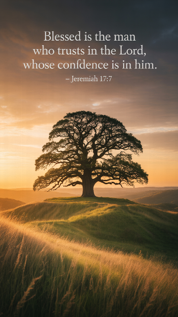 Blessed Is The Man Who Trusts Jeremiah 17 7 Phone Wallpaper V3 - Free Christian Wallpaper