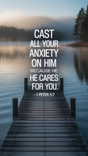 Cast All Your Anxiety 1 Peter 5 7 Phone Wallpaper V1 - Free Christian Wallpaper