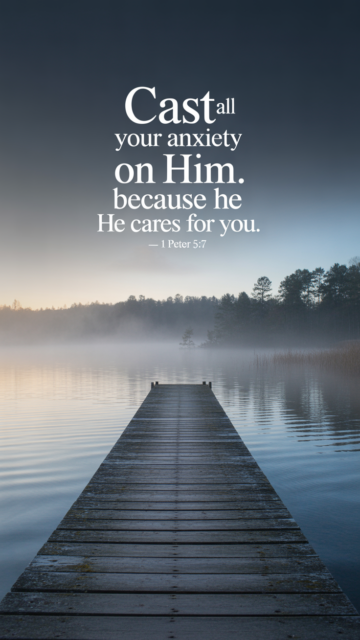 Cast All Your Anxiety 1 Peter 5 7 Phone Wallpaper V2 - Free Christian Wallpaper