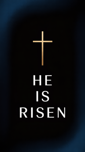 Easter Cross Resurrection Phone Wallpaper Dark V4 - Free Christian Wallpaper