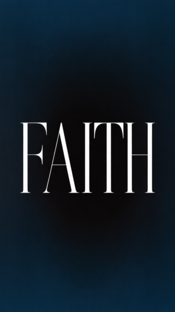 Faith Minimalist Navy Typography Phone Wallpaper V1 - Free Christian Wallpaper