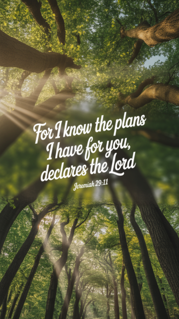 For I Know The Plans Jeremiah 29 11 Forest Phone Wallpaper V1 - Free Christian Wallpaper
