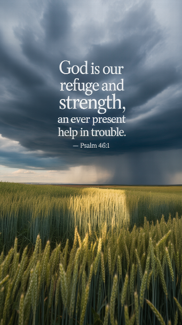 God Is Our Refuge And Strength Psalm 46 1 Phone Wallpaper V1 - Free Christian Wallpaper