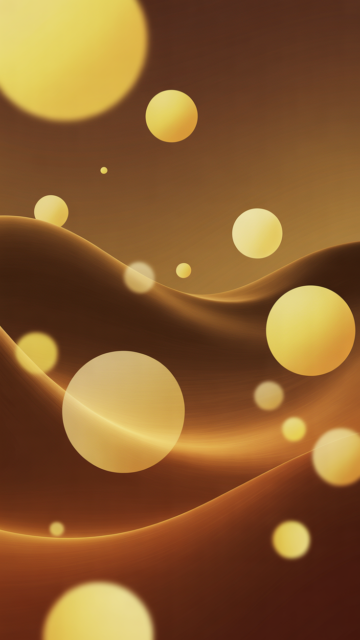 Golden Orbs Abstract Christian Phone Wallpaper V1 - Free Christian Wallpaper