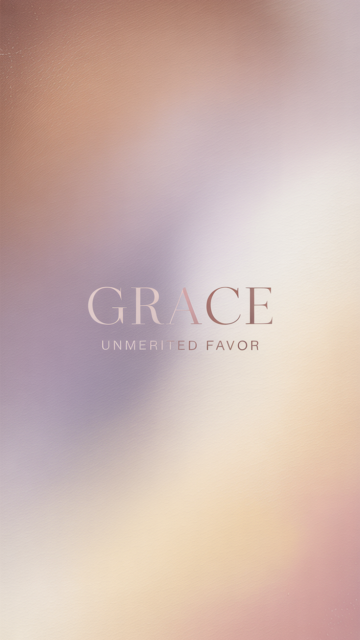 Grace Unmerited Favor Gradient Phone Wallpaper V1 - Free Christian Wallpaper