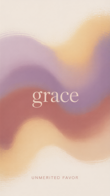 Grace Wavy Gradient Phone Wallpaper V4 - Free Christian Wallpaper