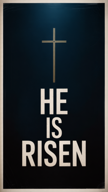 He Is Risen Dark Cross Phone Wallpaper V3 - Free Christian Wallpaper