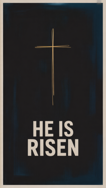 He Is Risen Dramatic Cross Christian Phone Wallpaper V3 - Free Christian Wallpaper
