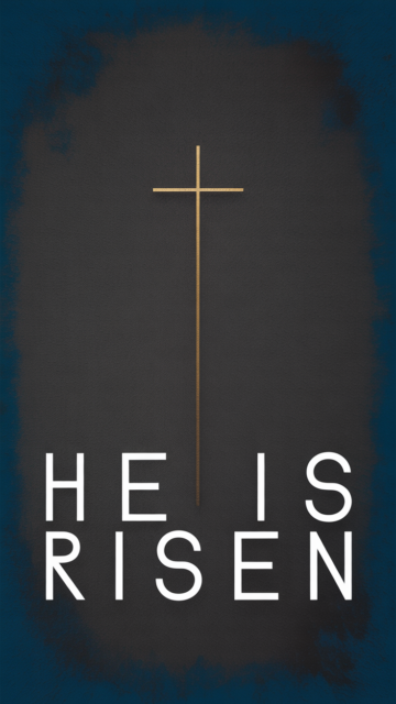 He Is Risen Minimalist Cross Phone Wallpaper V2 - Free Christian Wallpaper