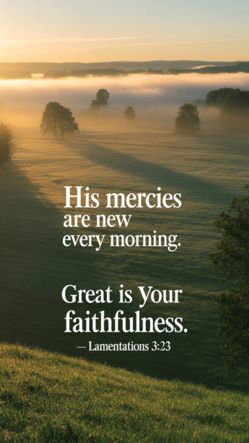 His Mercies Are New Lamentations 3 23 Phone Wallpaper V1 - Free Christian Wallpaper