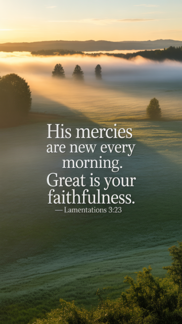 His Mercies Are New Lamentations 3 23 Phone Wallpaper V2 - Free Christian Wallpaper