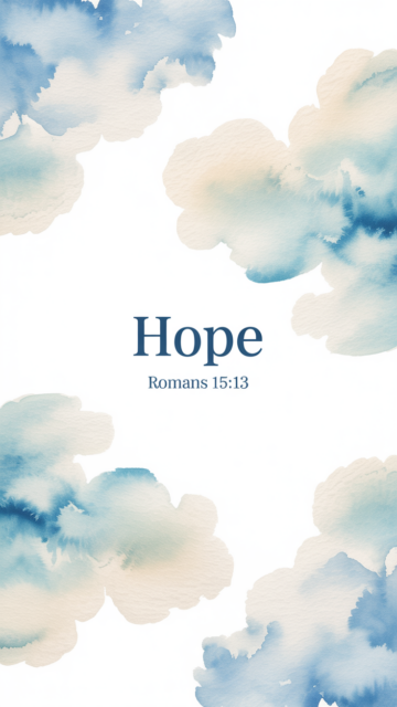 Hope Bible Verse Romans 15 13 Phone Wallpaper V4 - Free Christian Wallpaper