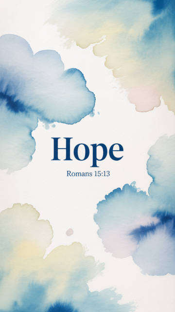 Hope Watercolor Christian Phone Wallpaper V6 - Free Christian Wallpaper