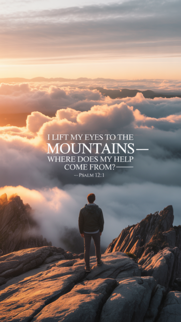 I Lift My Eyes To The Mountains Psalm 121 1 Phone Wallpaper V2 - Free Christian Wallpaper