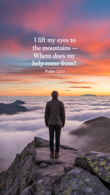 I Lift My Eyes To The Mountains Psalm 121 1 Phone Wallpaper V3 - Free Christian Wallpaper