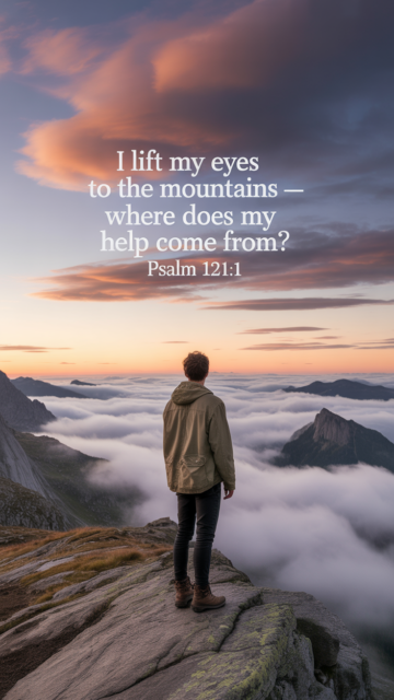 I Lift My Eyes To The Mountains Psalm 121 1 Phone Wallpaper V4 - Free Christian Wallpaper