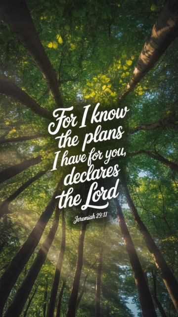 Jeremiah 29 11 Forest Canopy Phone Wallpaper V2 - Free Christian Wallpaper