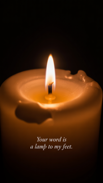 Lamp Unto My Feet Candle Christian Phone Wallpaper V4 - Free Christian Wallpaper