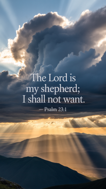 Lord Is My Shepherd Dramatic Sky Phone Wallpaper V3 - Free Christian Wallpaper
