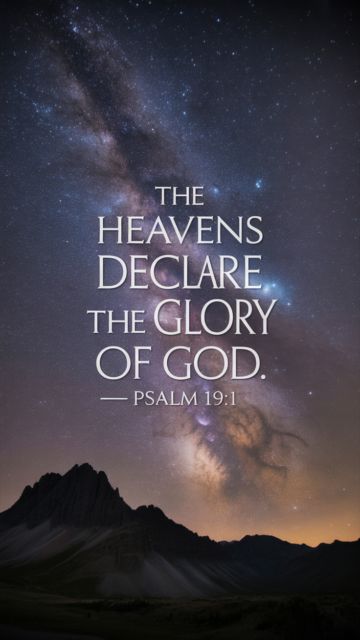 The Heavens Declare The Glory Of God Psalm 19 1 Phone Wallpaper V2 - Free Christian Wallpaper