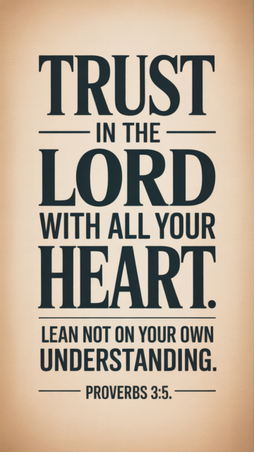 Trust In Lord Lean Not Proverbs 3 5 Phone Wallpaper V1 - Free Christian Wallpaper