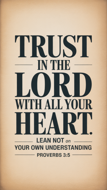 Trust In The Lord Proverbs 3 5 Phone Wallpaper V1 - Free Christian Wallpaper