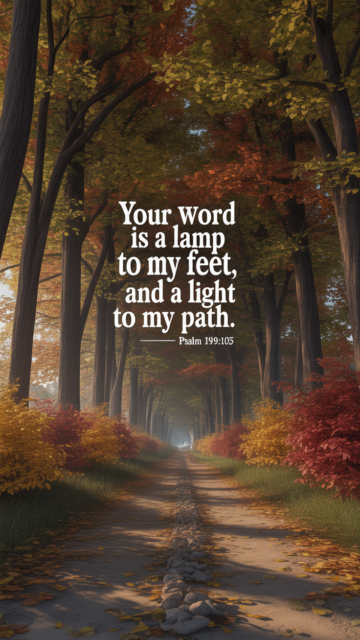 Your Word Is A Lamp Psalm 119 105 Forest Path Phone Wallpaper V1 - Free Christian Wallpaper