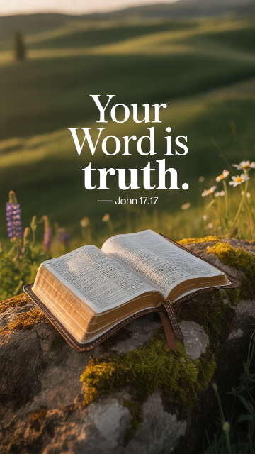 Your Word Is Truth John 17 17 Bible Phone Wallpaper V1 - Free Christian Wallpaper
