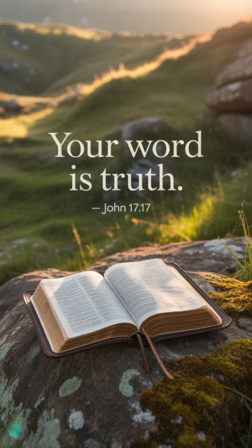 Your Word Is Truth John 17 17 Bible Phone Wallpaper V3 - Free Christian Wallpaper