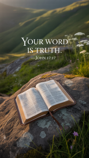 Your Word Is Truth John 17 17 Bible Phone Wallpaper V4 - Free Christian Wallpaper