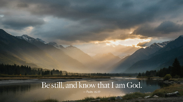 Be Still And Know That I Am God Psalm 46 Mountain River Wallpaper 2 - Free Christian Wallpaper