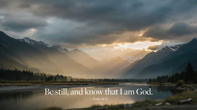 Be Still And Know That I Am God Psalm 46 Mountain River - Free Christian Wallpaper