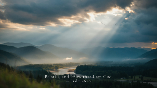 Be Still Know I Am God Sunrays Mountains Christian - Free Christian Wallpaper