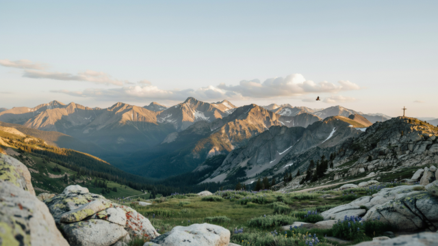Cross Rocky Mountain Panorama Christian - Free Christian Wallpaper