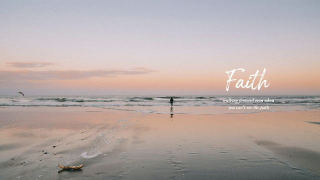 Faith Walking Forward Person Beach Ocean Sunset Wallpaper 2 - Free Christian Wallpaper