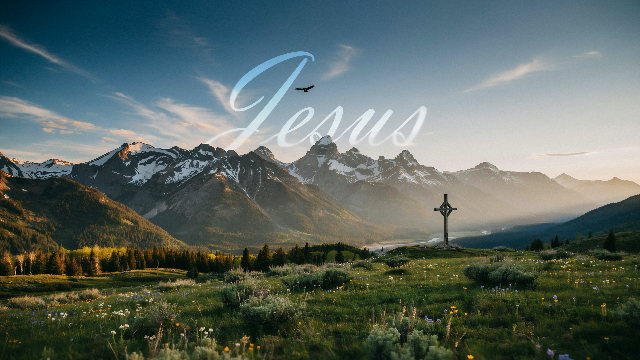 Jesus Cross Alpine Meadow Mountain Wallpaper 2 - Free Christian Wallpaper