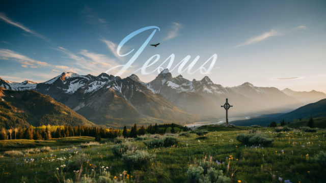 Jesus Cross Alpine Meadow Mountain - Free Christian Wallpaper