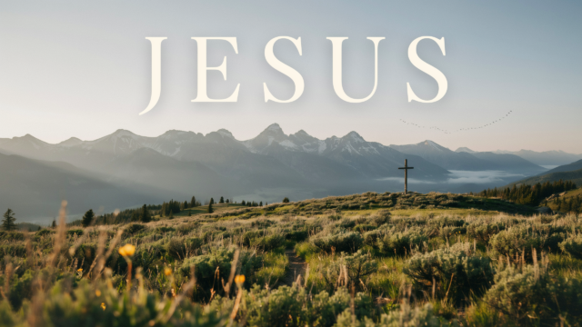 Jesus Cross Mountain Meadow Sunrise - Free Christian Wallpaper