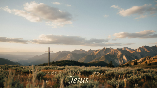 Jesus Cross Rocky Mountain Hilltop - Free Christian Wallpaper
