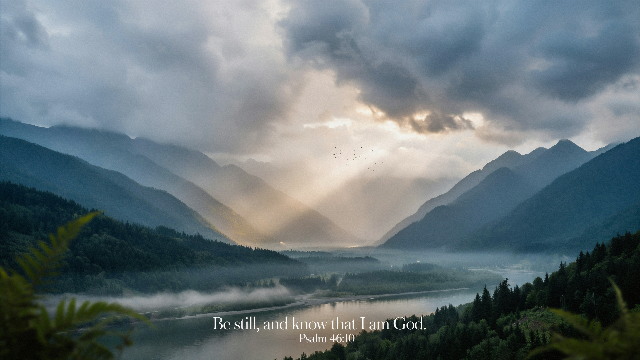 Psalm 46 10 Forest River Valley Be Still Christian Wallpaper 2 - Free Christian Wallpaper